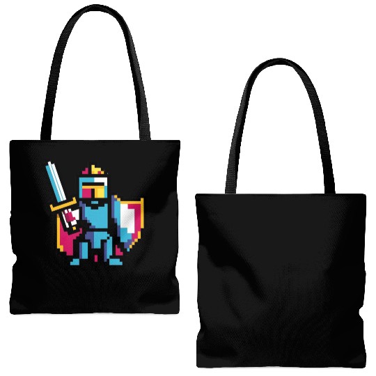 knight pixel art Tote Bags (AOP)