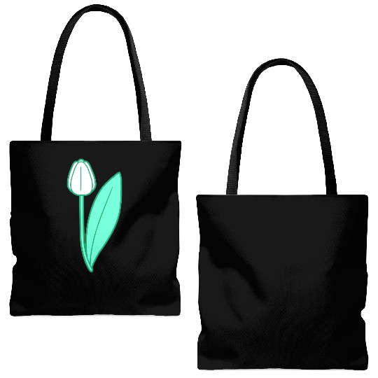White Tulip Beautiful Flower Pretty Spring Summer Tote Bags (AOP)