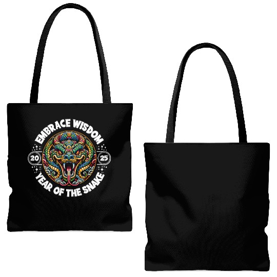 Embrace Wisdom 2025 Year of the Snake Tote Bags (AOP)