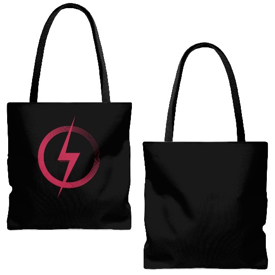 Circle and Lightning Bolt Tote Bags (AOP)