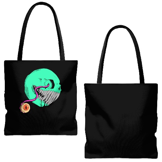 Cringe Zombie Pac Man Tote Bags (AOP)