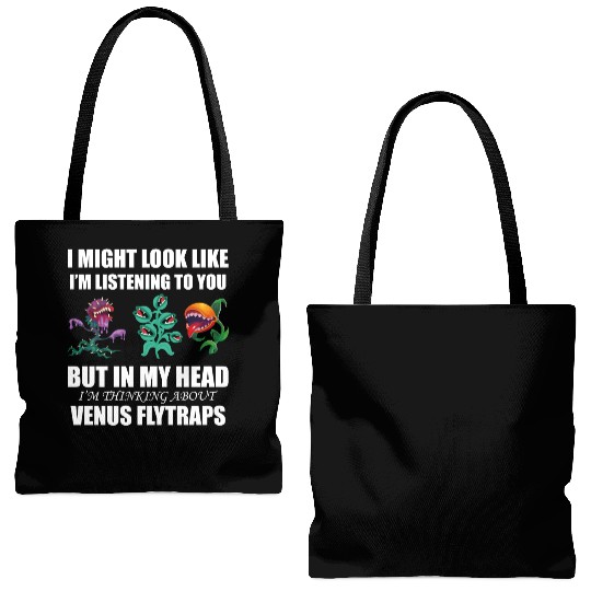 Venus flytrap lover's life! Tote Bags (AOP)