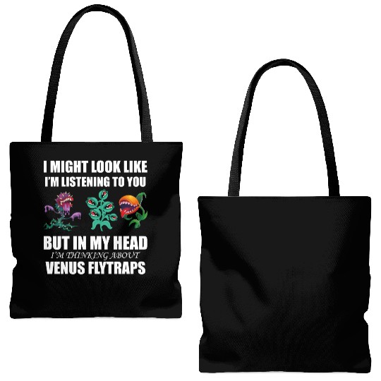 Venus flytrap lover's life! Tote Bags (AOP)
