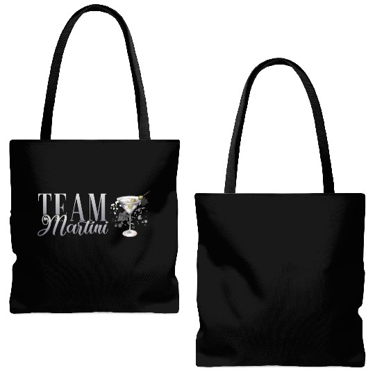Team Martini Cocktail Bartender Tote Bags (AOP)