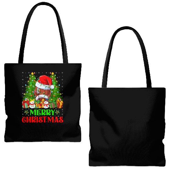 Rugby Christmas Tote Bags (AOP)