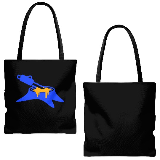 Chainsaw Tree Felling Lumberjack Forest Stump Wood Tote Bags (AOP)