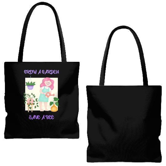 Grow A Garden Save A Bee Tote Bags (AOP)