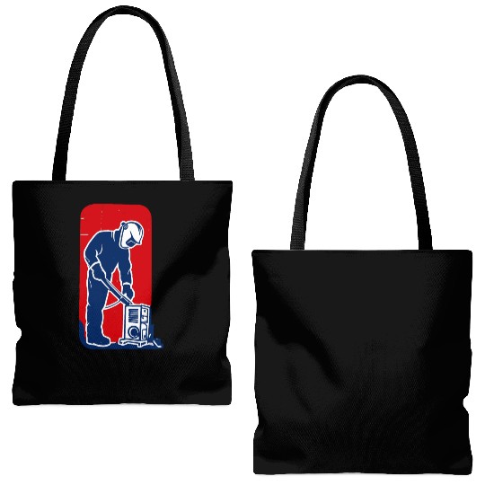 major league welder sticker Funny Welder League Tote Bags (AOP)