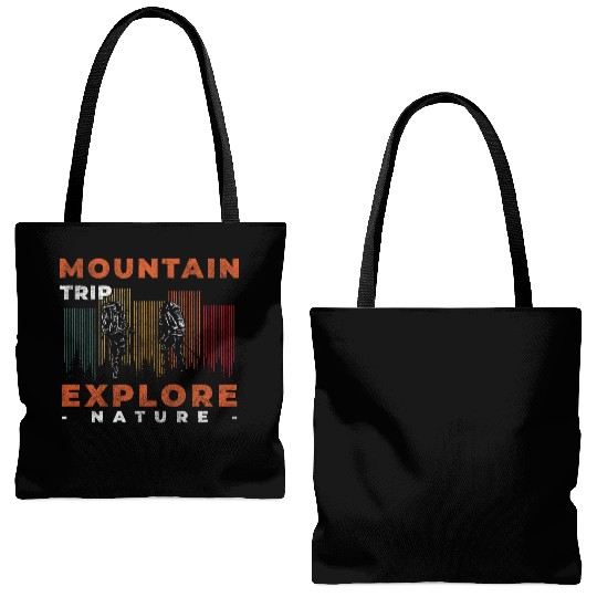 Mountaineering Outdoorsman Abseiling Tote Bags (AOP)