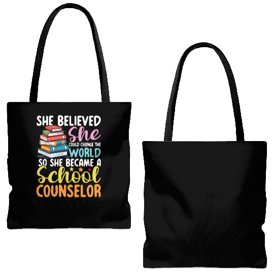 She Became A School Counselor for a School Tote Bags (AOP)