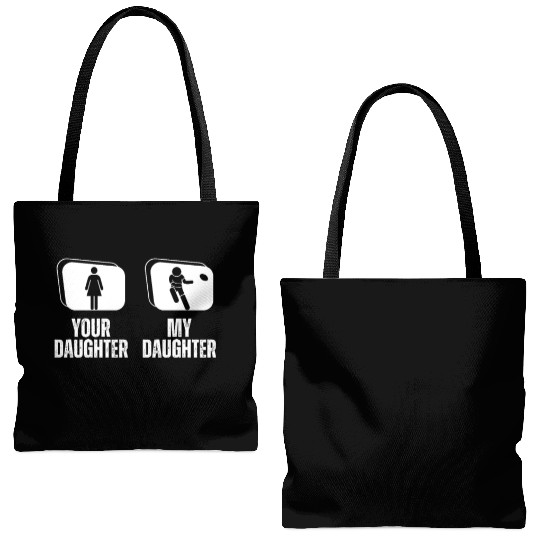 Rugby Player Your Daughter My Daughter Proud Dad Tote Bags (AOP)