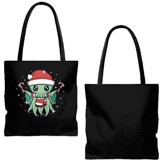 Christmas Cthulhu Tote Bags (AOP)