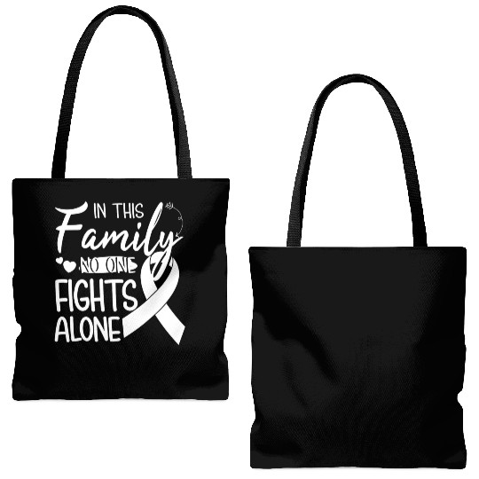 No one fights alone Lung Cancer Awareness Month Tote Bags (AOP)
