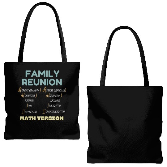 Family reunion funny math equation family members Tote Bags (AOP)