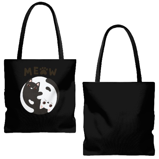 Meow Cat Tote Bags (AOP)