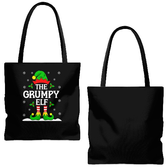 The Grumpy Elf Tote Bags (AOP)