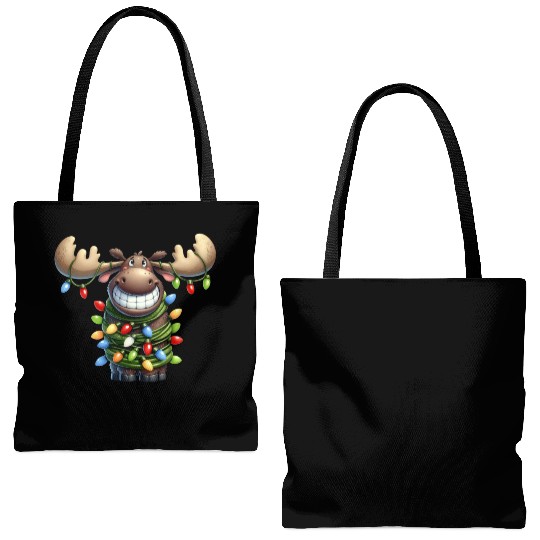 Christmas Merry Christmas For Gift Christmas Moose Tote Bags (AOP)