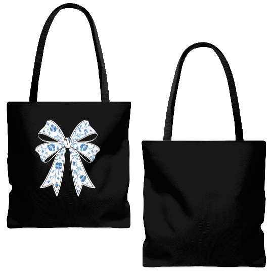 Christmas Coquette Bow, Merry Christmas Tote Bags (AOP)