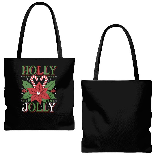 holly jolly Tote Bags (AOP)