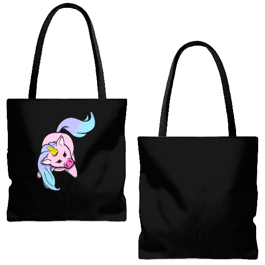 Chibi Unicorn Tote Bags (AOP)
