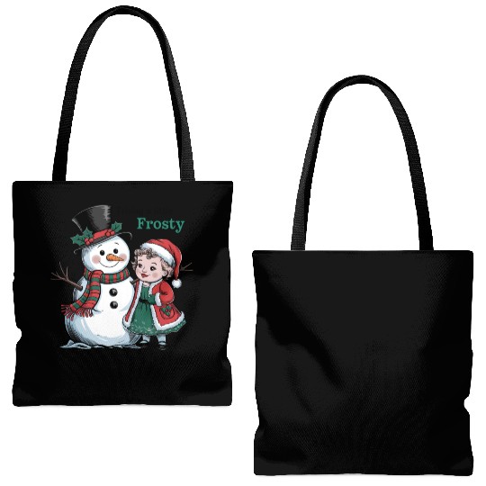 Snowman Christmas, Funny Snowman Tote Bags (AOP)
