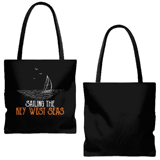 Florida SAILING THE KEY-WEST SEAS Florida Keys Tote Bags (AOP)