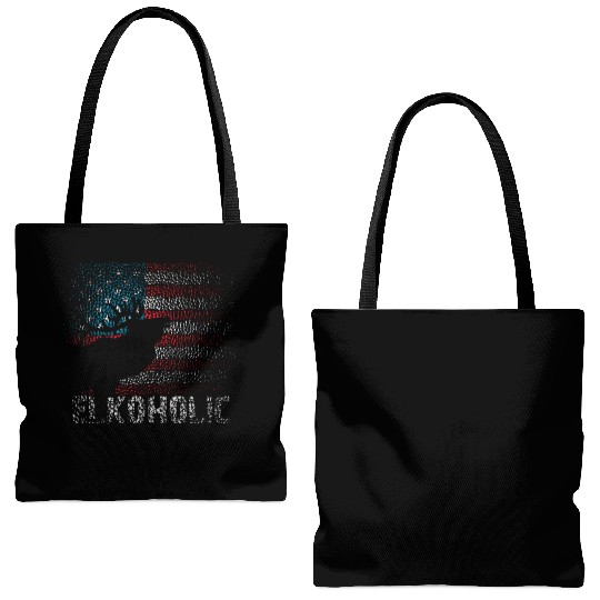 Elk Hunting Elkaholic Hunters Tote Bags (AOP)