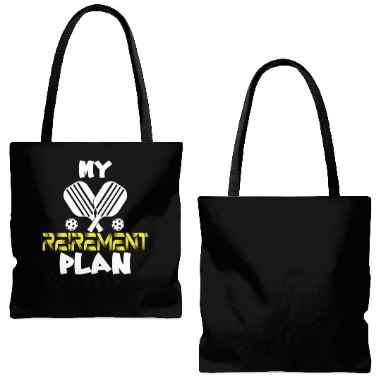 My Retirement Plan Funny Pickleball Slogan Tote Bags (AOP)