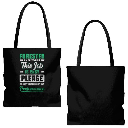 Forest Worker Forestry Protection Chainsaw Tote Bags (AOP)