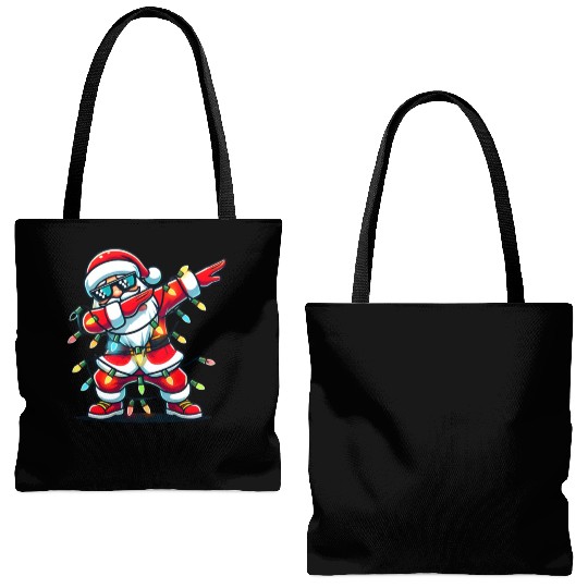 Dabbing Santa Christmas Tote Bags (AOP)