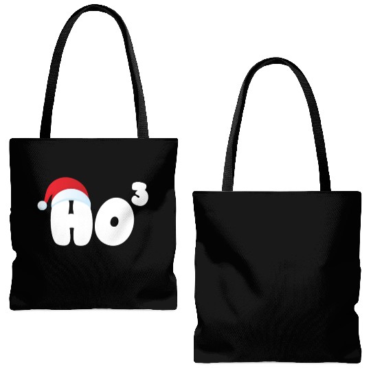 Ho Cubed Funny Christmas Math Teacher Ho Ho Ho Tote Bags (AOP)