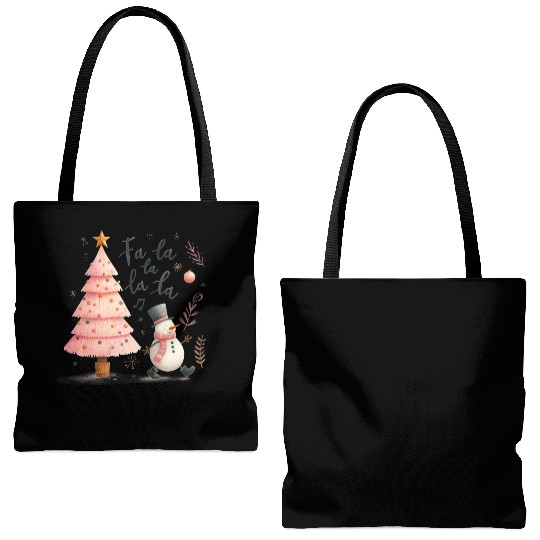 Fa La La La La, Merry Christmas Tote Bags (AOP)