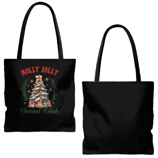 Holly Jolly Nutcracker, Merry Christmas Tote Bags (AOP)
