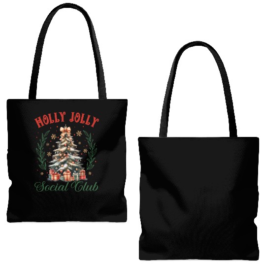 Holly Jolly Nutcracker, Merry Christmas Tote Bags (AOP)