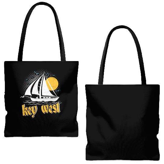 KEY-WEST FLORIDA Sunshine-State West Keys Tote Bags (AOP)