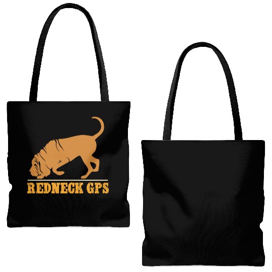 Redneck GPS | Funny Bloodhound | NickerStickers® Tote Bags (AOP)