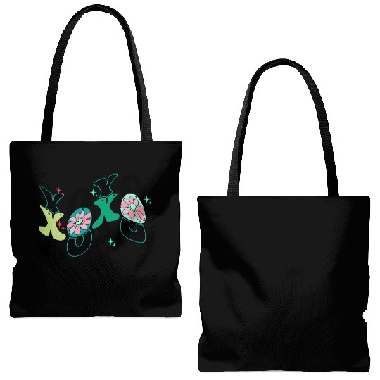 Valentine Retro, Happy Valentines Day Tote Bags (AOP)