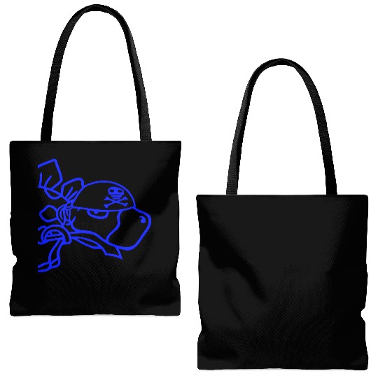 Dinosaur Pirate Stegosaurus Funny Dino Sabre Mouth Tote Bags (AOP)