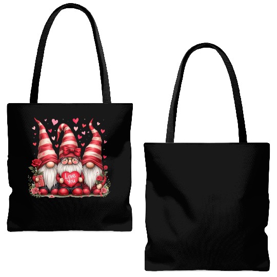 Gnomes Valentines Revelin, Valentine Retro Tote Bags (AOP)