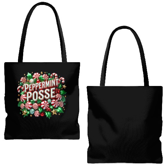 Peppermint Posse Tote Bags (AOP)