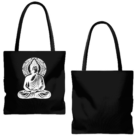 Buddha Yoga Deep Meditation And Calm Centering Tote Bags (AOP)