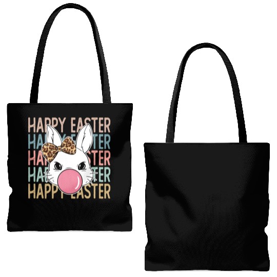 Happy Easter Bunny, Easter Day Tote Bags (AOP)