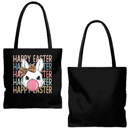 Happy Easter Bunny, Easter Day Tote Bags (AOP)