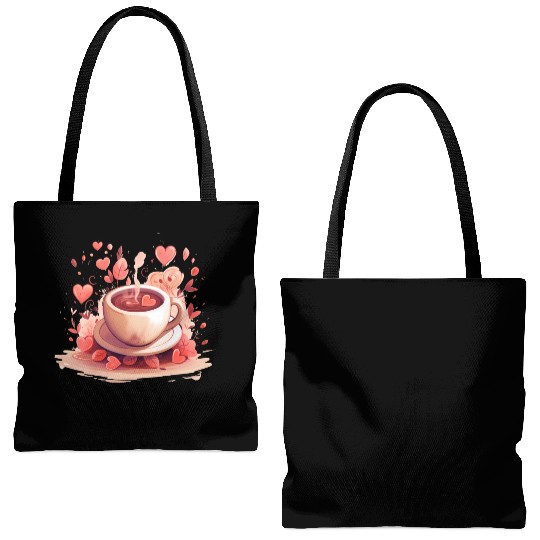 Valentines Day, Valentine Retro Tote Bags (AOP)