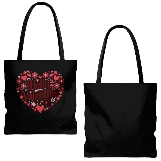 Hello Valentine Sublimation Tote Bags (AOP)