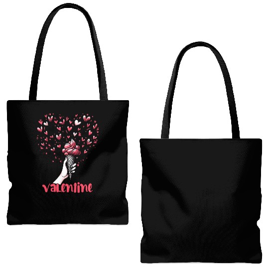 Valentines Day, Valentine Retro Tote Bags (AOP)