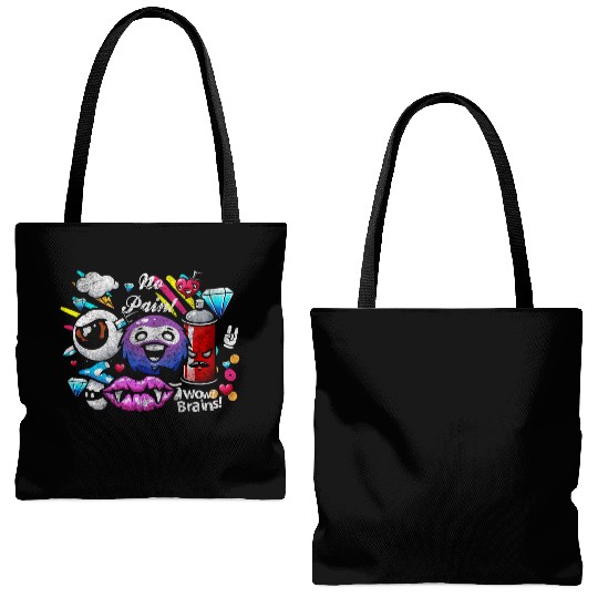 Sprayer Wall Streetwear Art Design Tote Bags (AOP)
