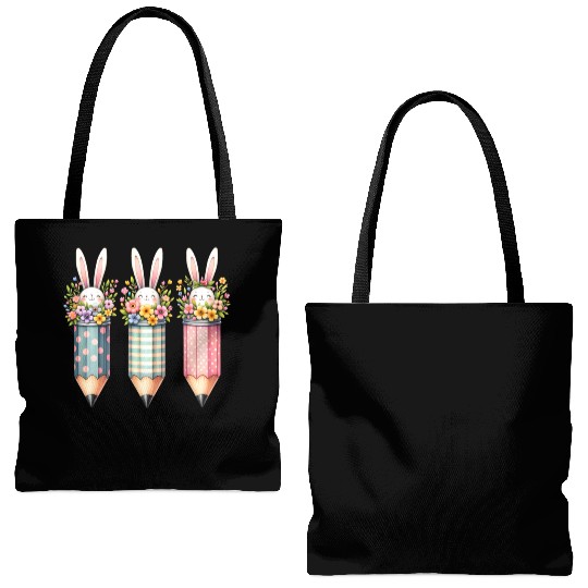 Happy Easter Bunny, Easter Day Tote Bags (AOP)