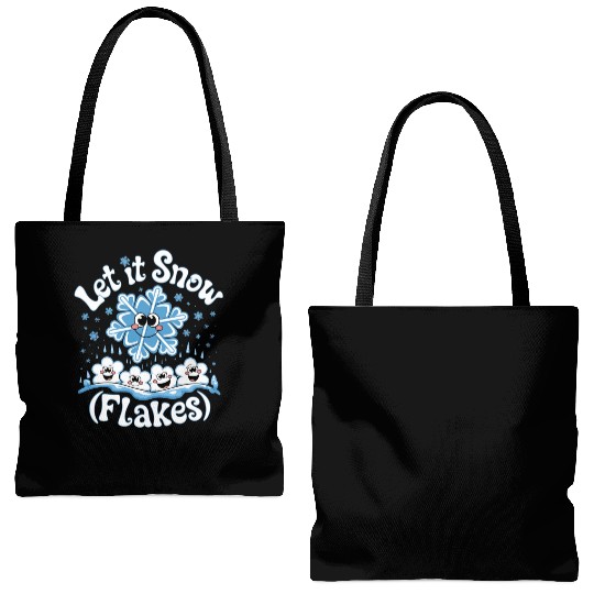 Let It Snow Tote Bags (AOP)