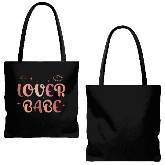 Valentine Retro, Happy Valentines Day Tote Bags (AOP)